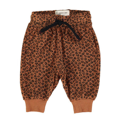 Piupiuchick Baby Jogging Pants Brown With Animal Print - Studio Play