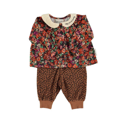 Piupiuchick Baby Jogging Pants Brown With Animal Print - Studio Play