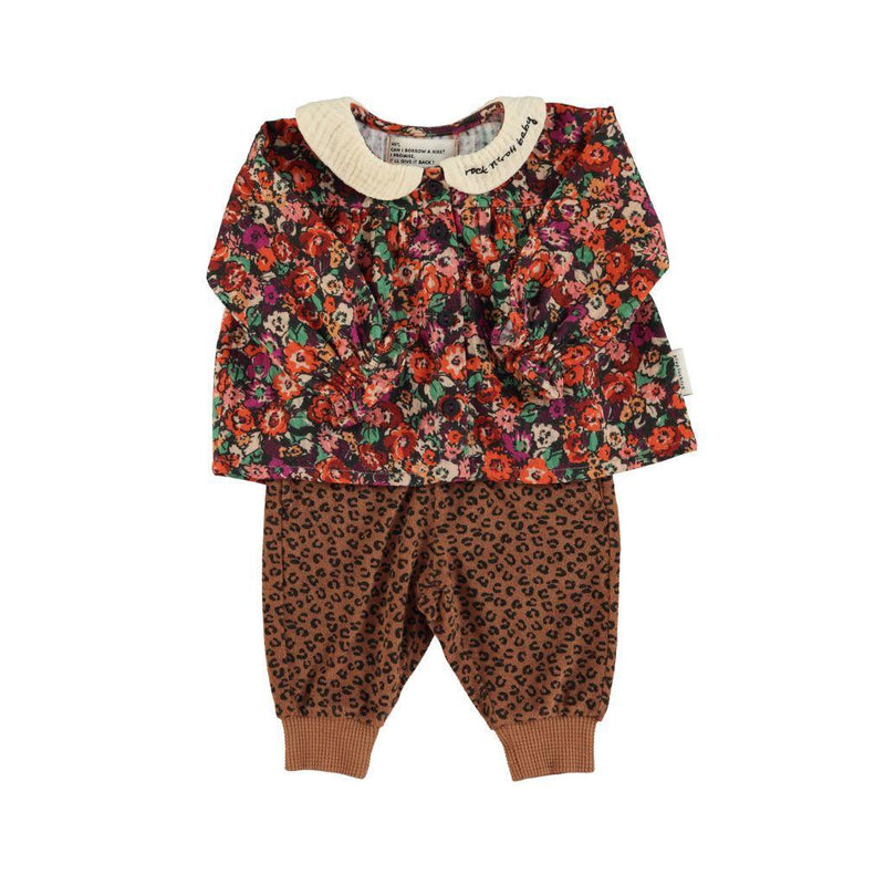 Piupiuchick Baby Jogging Pants Brown With Animal Print - Studio Play