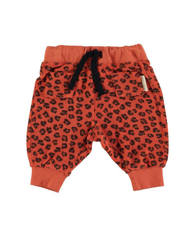 Piupiuchick Baby Jogging Pants With Animal Print Terracotta