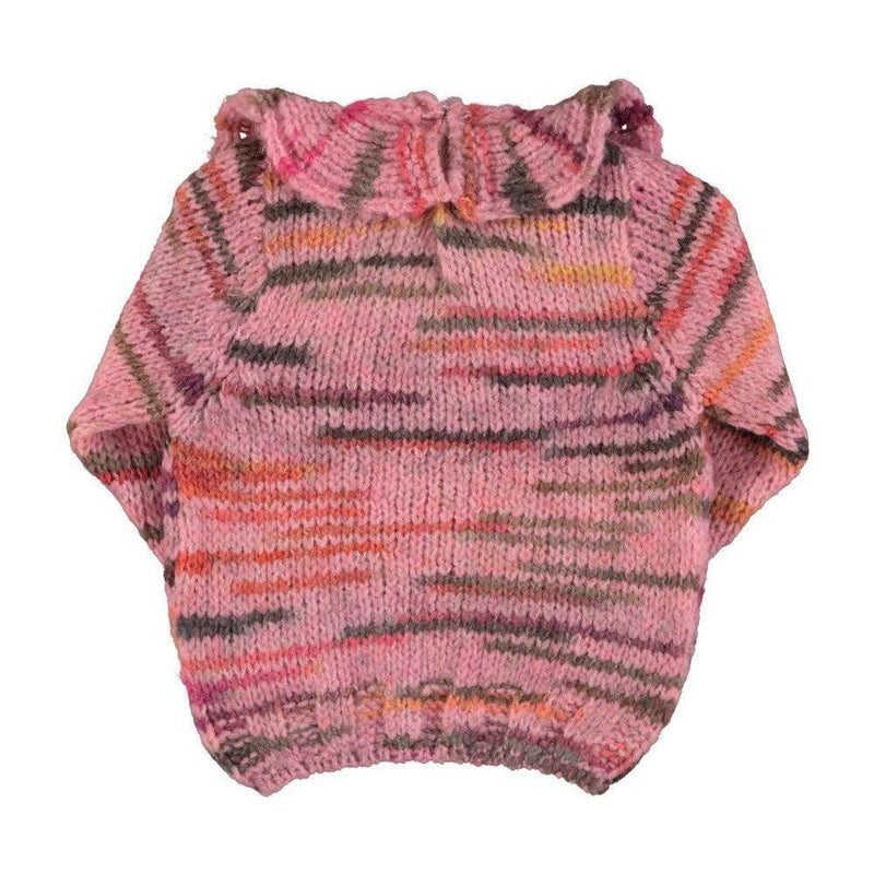 Piupiuchick Baby Knitted Collar Sweater Multicolor/Pink - Studio Play