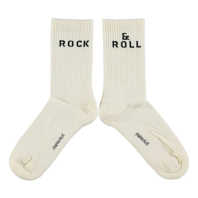 Piupiuchick Baby Socks Ecru With "rock & roll" - Studio Play