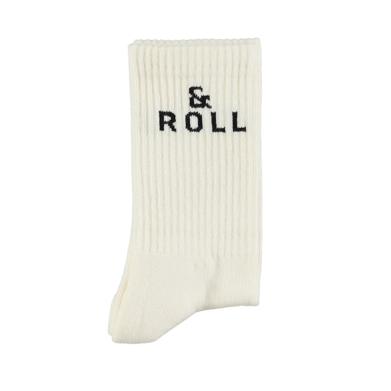 Piupiuchick Baby Socks Ecru With "rock & roll" - Studio Play