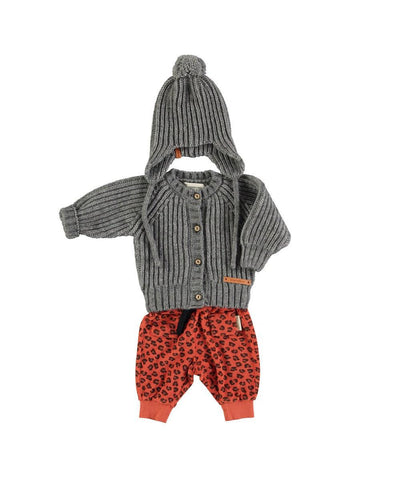 Piupiuchick Baby Sweatshirt With Animal Print Terracotta