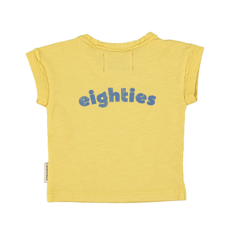 Piupiuchick Baby T-shirt Yellow With Multicolor Wave Print
