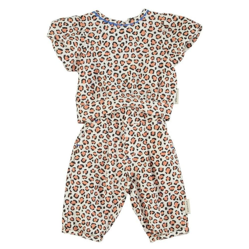 Piupiuchick Baby Trousers Ecru Animal Print - Studio Play