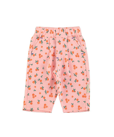 Piupiuchick Baby Trousers Pink Flowers