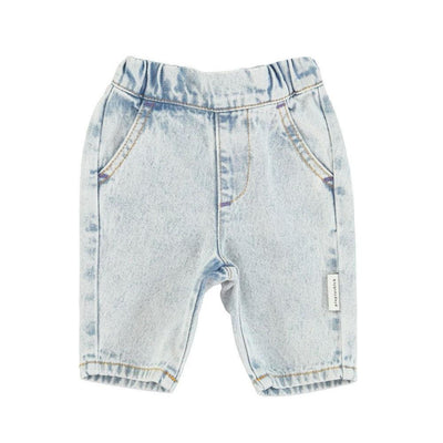 Piupiuchick Baby Trousers Washed Blue Denim - Studio Play