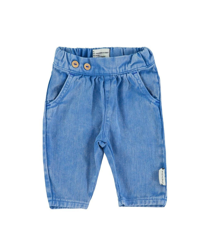 Piupiuchick Baby Trousers Washed Navy Blue