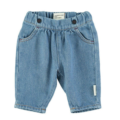 Piupiuchick Baby Trousers Washed Navy Denim