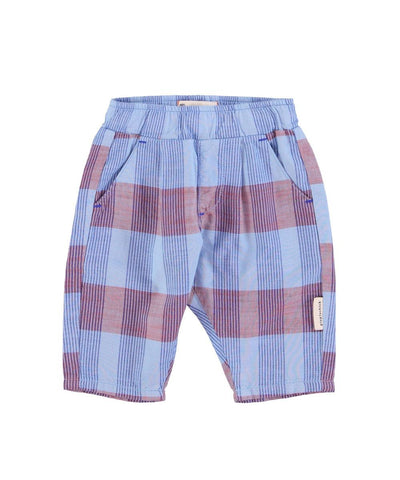 Piupiuchick Baby Unisex Trousers Blue Checkered
