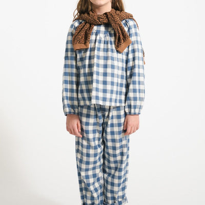 Piupiuchick Blouse Blue & White Checkered - Studio Play