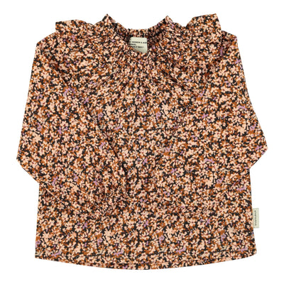 Piupiuchick Blouse Light Pink & Brown Flowers