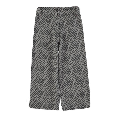 Piupiuchick Flare Trousers Grey With Zebra Print - Studio Play