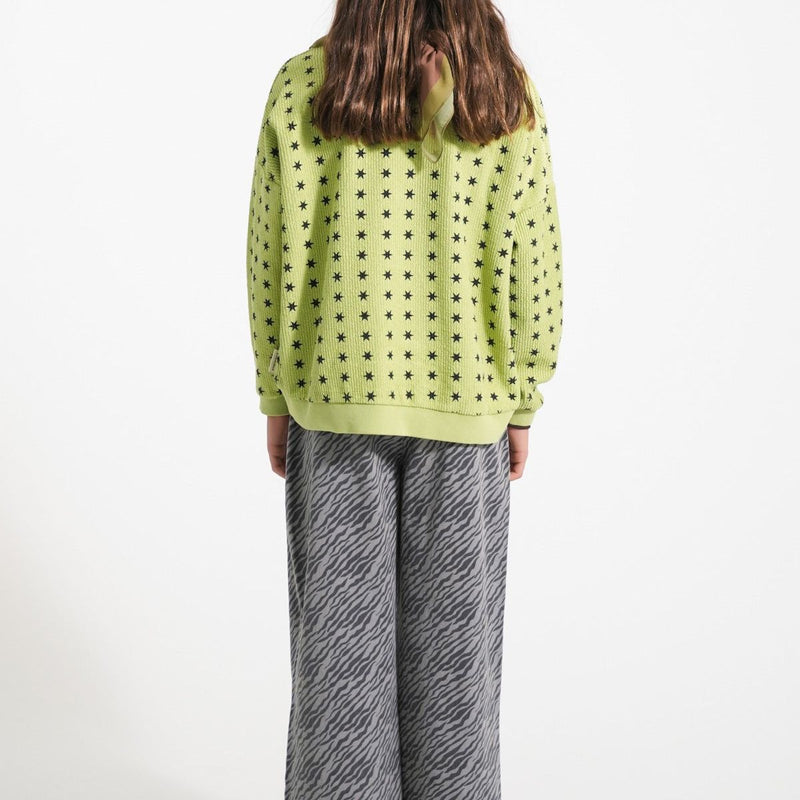 Piupiuchick Flare Trousers Grey With Zebra Print - Studio Play