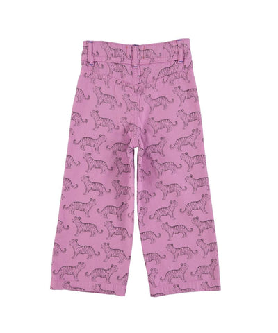 Piupiuchick Flare Trousers Lavender With Black Tigers