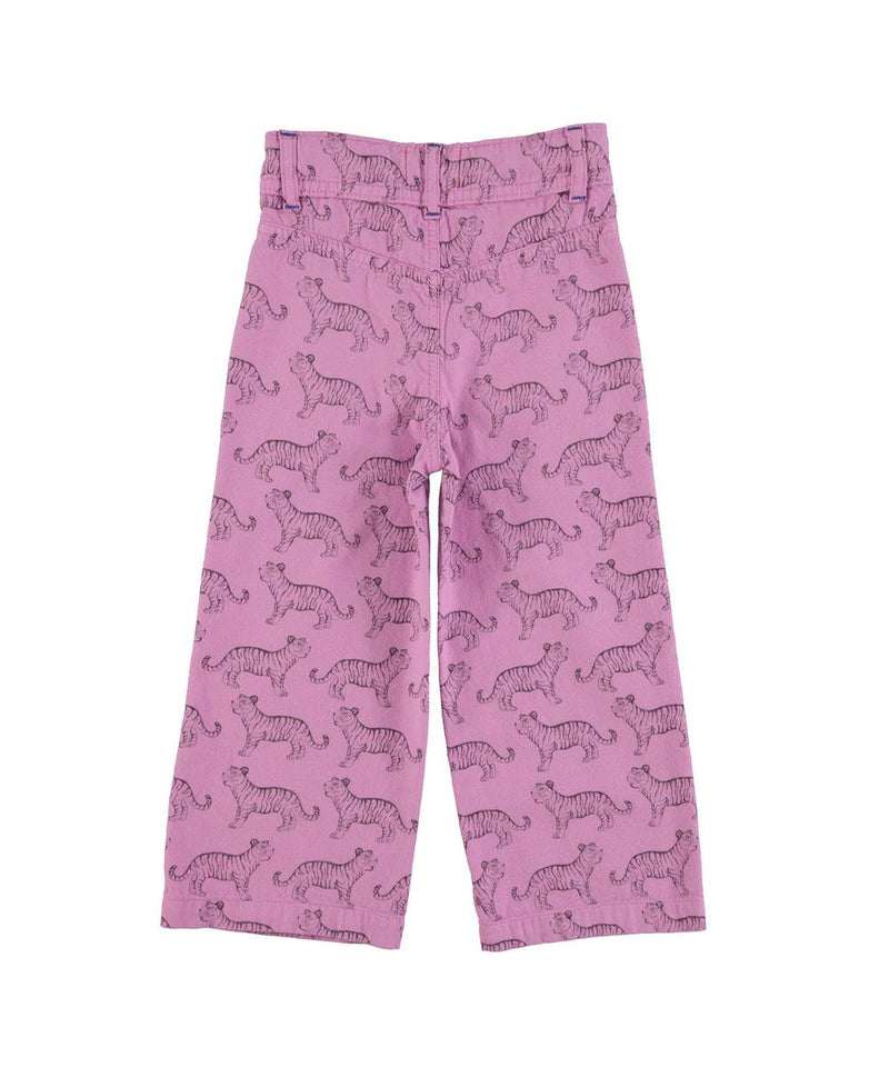 Piupiuchick Flare Trousers Lavender With Black Tigers