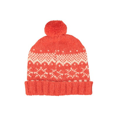 Piupiuchick Jacquard knitted Hat With Pompon Red - Studio Play