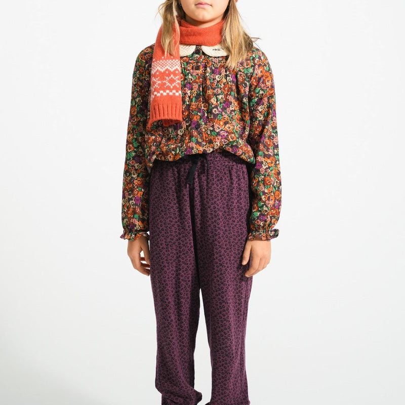 Piupiuchick Jacquard Knitted Scarf Red