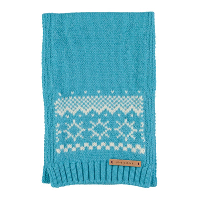 Piupiuchick Jacquard Knitted Scarf Turquoise