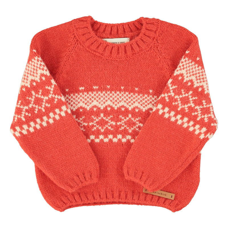 Piupiuchick Jacquard Sweater Red - Studio Play