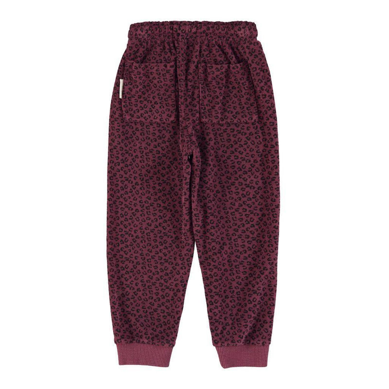 Piupiuchick Jogging Pants Aubergine With Animal Print - Studio Play