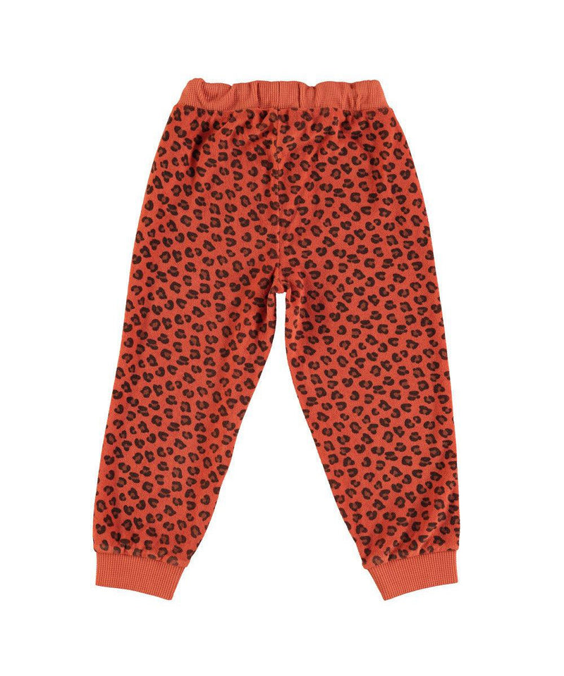 Piupiuchick Jogging Pants Terracotta with Animal Print