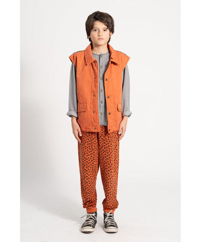 Piupiuchick Jogging Pants Terracotta with Animal Print