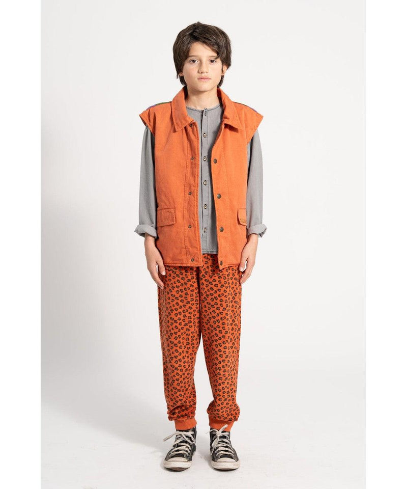 Piupiuchick Jogging Pants Terracotta with Animal Print
