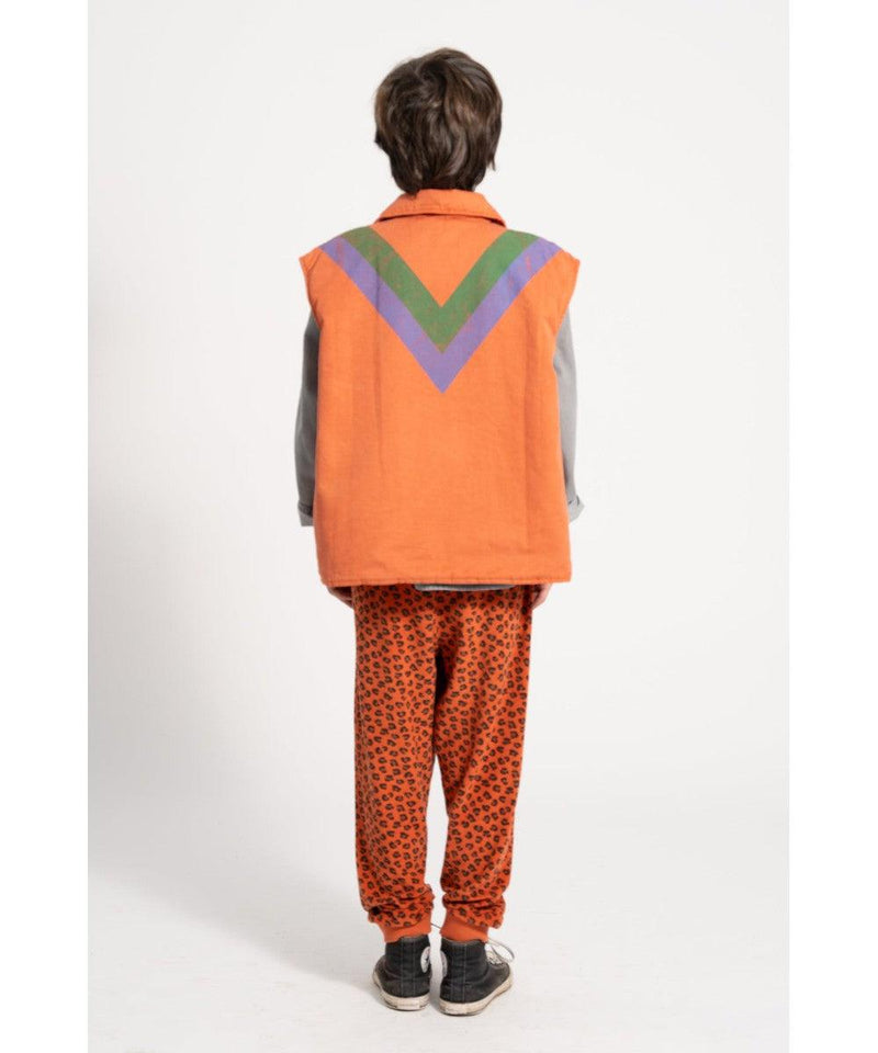 Piupiuchick Jogging Pants Terracotta with Animal Print