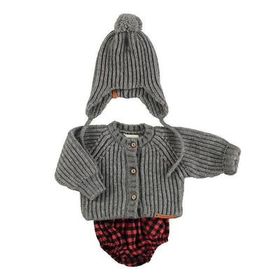 Piupiuchick Knitted Bonnet Grey - Studio Play