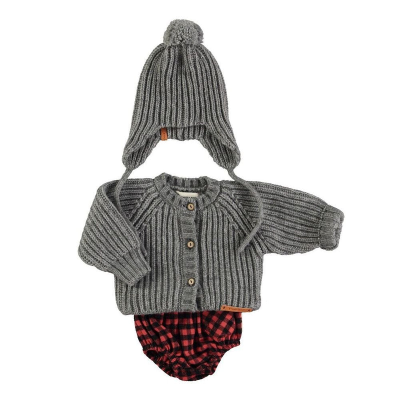 Piupiuchick Knitted Bonnet Grey - Studio Play