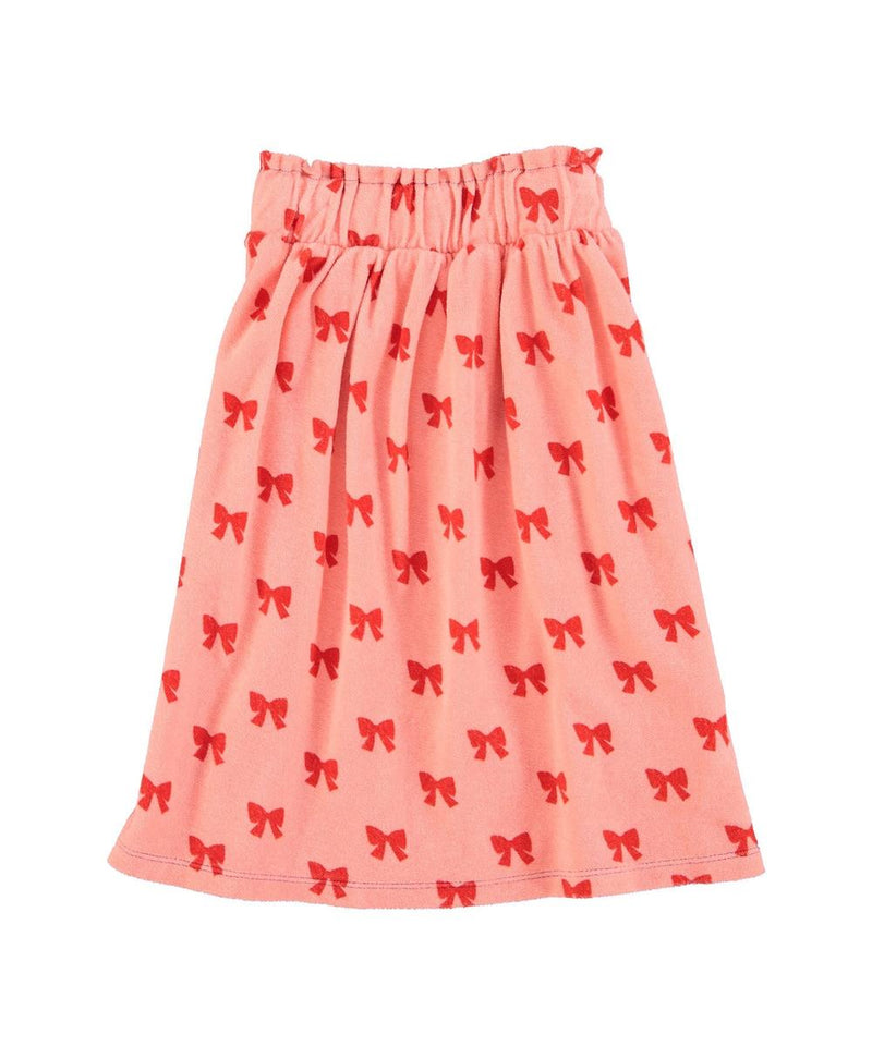 Piupiuchick Long Skirt Pink With Red Bows