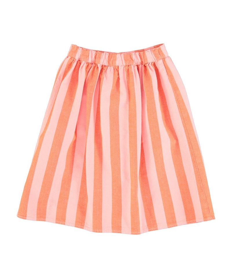 Piupiuchick Long Skirt with Front Pockets Pink and Orange