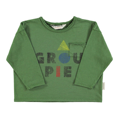 Piupiuchick Longsleeve T'shirt Dark Green With "groupie" Print