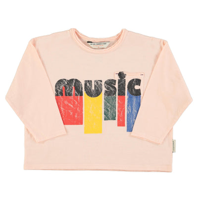 Piupiuchick Longsleeve T'shirt Light Pink With "music" Print
