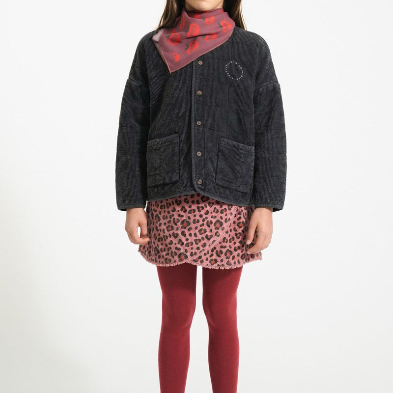 Piupiuchick Paded Jacket Washed Black With "rock star" Print - Studio Play