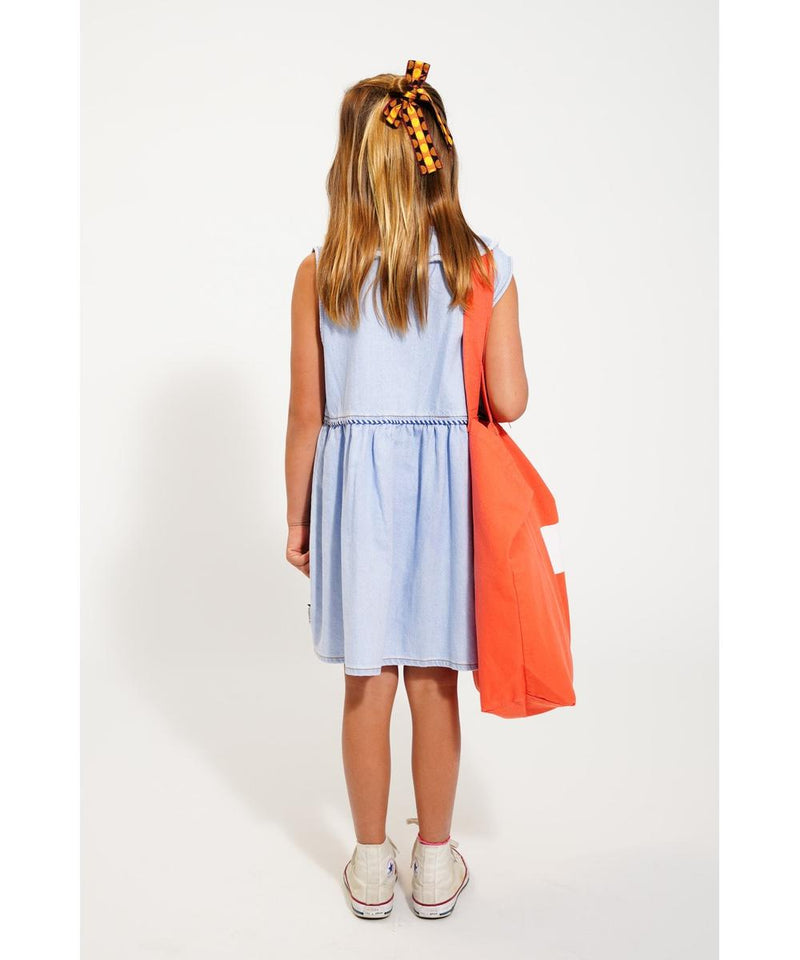 Piupiuchick Short Dress Light Blue Soft Denim