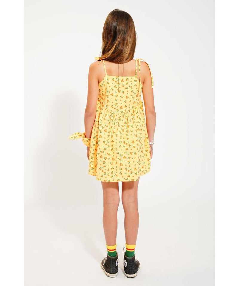 Piupiuchick Short Dress Yellow With Flowers