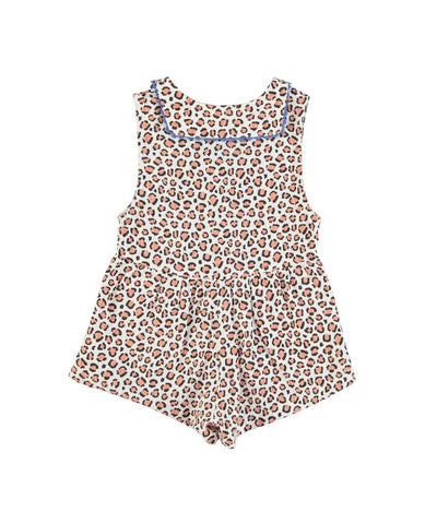 Piupiuchick Short Jumpsuit Ecru Animal Print