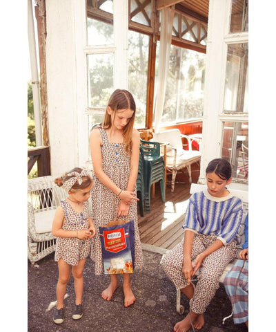 Piupiuchick Short Jumpsuit Ecru Animal Print