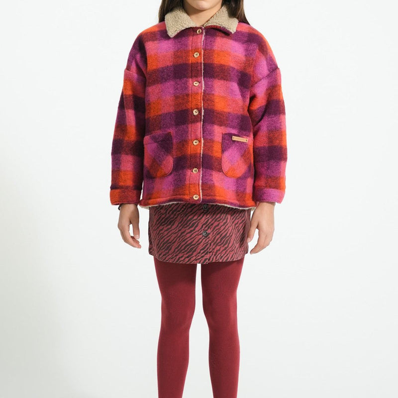Piupiuchick Short Skirt Bordeaux With Zebra Print