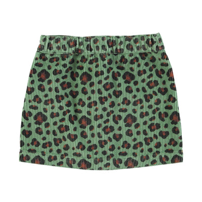 Piupiuchick Short Skirt Green With Animal Print