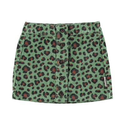 Piupiuchick Short Skirt Green With Animal Print