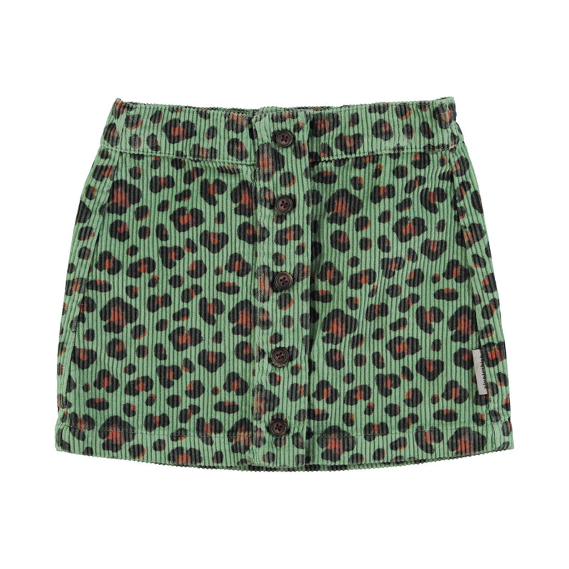 Piupiuchick Short Skirt Green With Animal Print