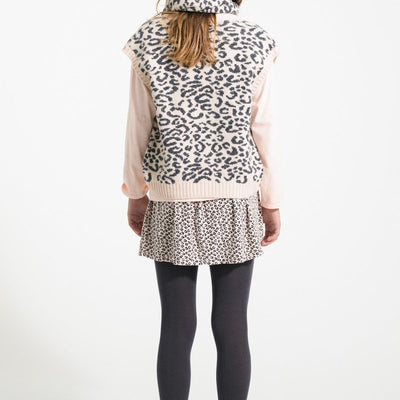 Piupiuchick Short Skirt Pale Pink With Animal Print
