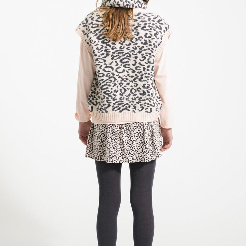 Piupiuchick Short Skirt Pale Pink With Animal Print