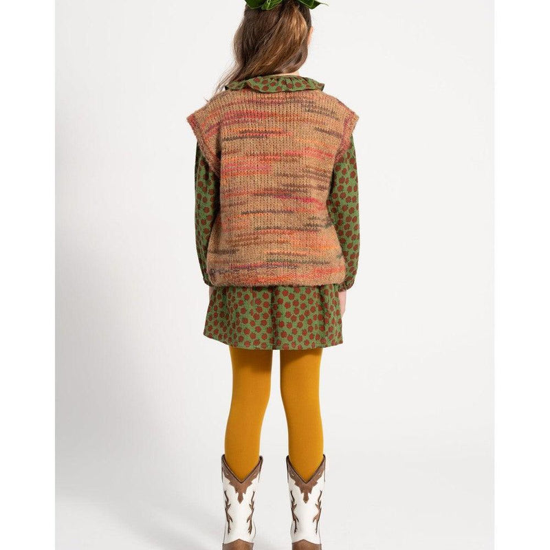 Piupiuchick Short Skirt with Red Apples Olive Green - Studio Play