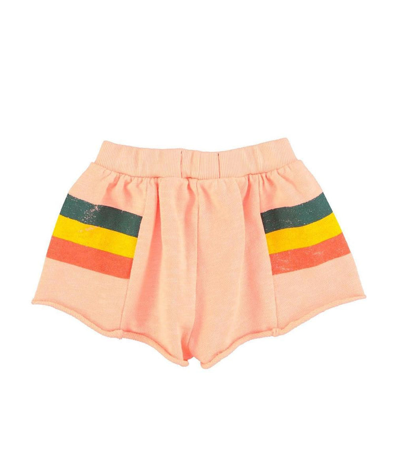 Piupiuchick Shorts Pink With Multicolor Stripes