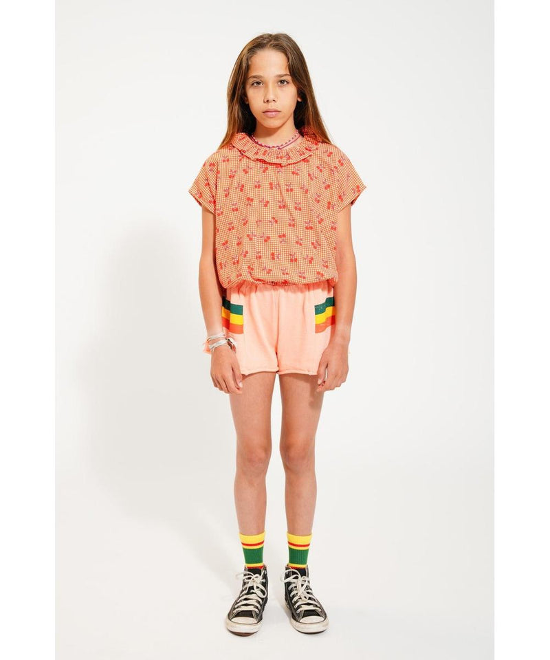 Piupiuchick Shorts Pink With Multicolor Stripes
